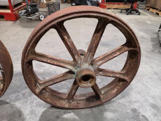 Pair of Antique Iron Wheels