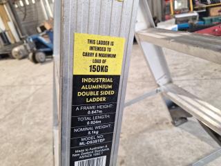 Gorilla Industrial Aluminum Double Sided Ladder (150KG)
