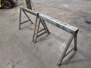 2 Heavy Duty Steel Saw Horses