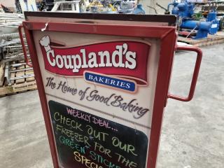 Heavy Steel Mobile Sidewalk Retail Sign Frame