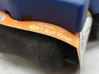 8x Hansen BSPT Ball Valves, Assorted Sizes
