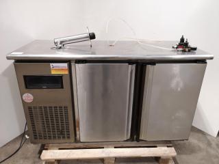 Stainless Steel Commercial Beer Fridge w/ Tap (Faulty)