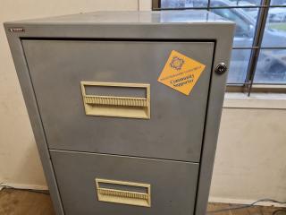Vintage Harvey Steel 4-Drawer File Cabinet