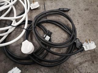 Assorted Electrical Cabling, Outlets, Multiboards for Office Workstation Desks