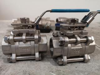 7x Assorted Industrial Ball Valves