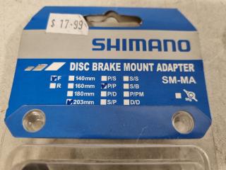 Assorted Shimano Branded Bike Parts, Brakes & Components