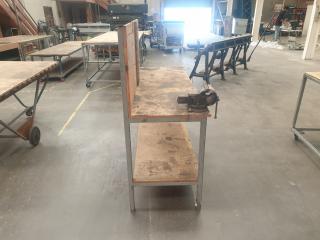 Steel Framed Workbench with Vice