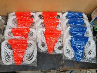 11x High-Vis Safety Bunting Flags on Rope