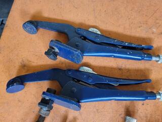 7x Assorted Vice Grip Type Clamps