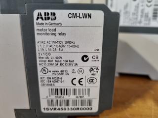 4x ABB Motor Load Monitoring Relays CM-LWN