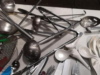 Assorted Lot of Commercial Kitchen & Restaunt Utensils