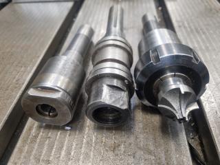 3 x R8 Spindle Taper Tool Holders
