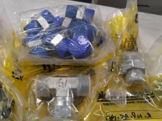 Assorted Lot of Industrial Hydraulic Fittings