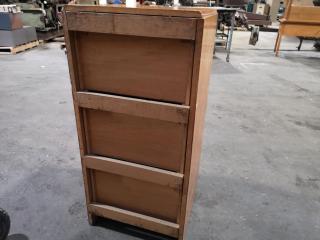 Vintage Wood 3-Drawer Office File Cabinet