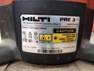 Hilti PRE 3 Rotary Laser Level Kit w/ Case
