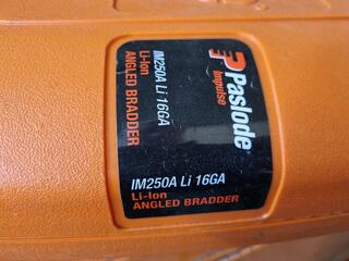 Paslode Cordless Angled Bradder IM250A Li 16GA
