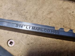 7x Marlco HSS Keyway Broaches, Imperial Sizes