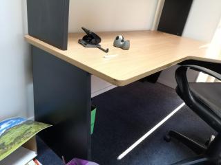 Office Corner L-Shaped Workstation Desk w/ Drawer Unit