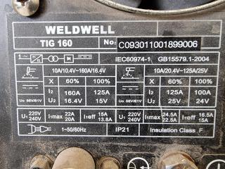 Weldwell Tig 160 Single Phase Welder