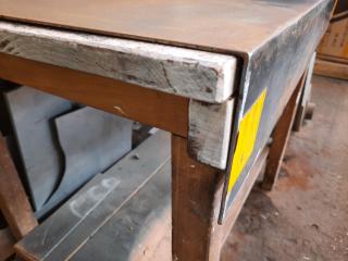 Steel Plated Wooden Workbench