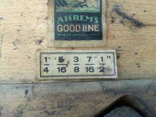 Antique Tap & Die Set in Wood Case by Ahrems Good Line