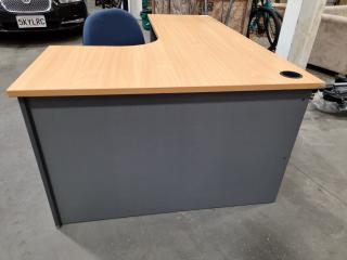 Corner Office Workstation Desk w/ Chair