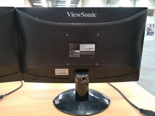 2x ViewSonic 19"" LED Computer Monitors