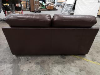 2-Seater Faux Leather Sofa Couch