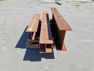 3x Heavy Duty Steel I Beams