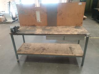Steel Framed Workbench with Vice