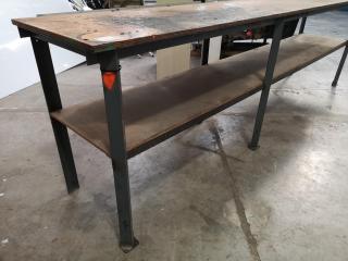 Long Workshop Work Table Workbench