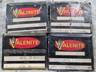 Assorted Valenite Branded Lathe Cutter Inserts