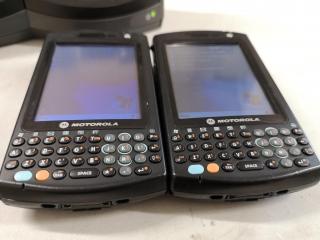 4x Motorola MC50 Mobile Handheld Computers w/ Charging Cradle