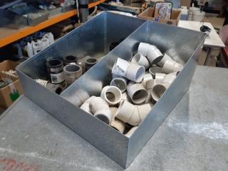 Tray of Assorted Couplings and PVC Joints