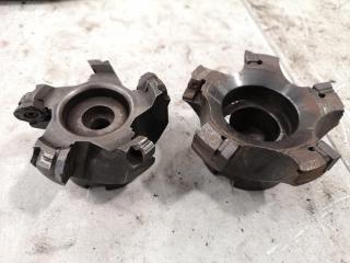2x Iscar Indexable Mill Cutters
