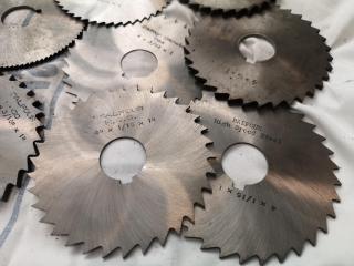 20x Assorted Slitting Milling Cutter Blades, Imperial Sizes
