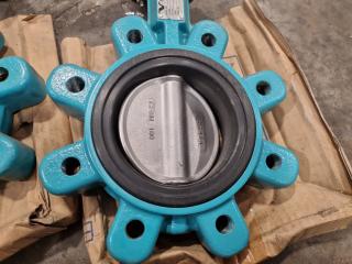 2x Butterfly Valves DN100 PN16