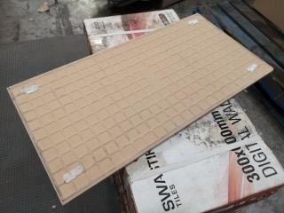 600x300mm Ceramic Wall Tiles, 8.1m2 Coverage