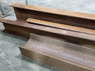 5x Assorted I-Beam & Channel Steel