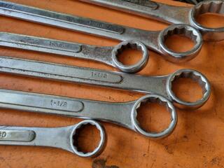 10x Combination Wrenches, Imperial & Metric Sizes