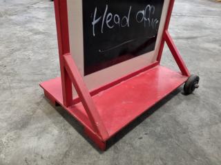Heavy Steel Mobile Sidewalk Retail Sign Frame
