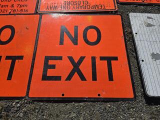 6 x Large Road Works Signs 