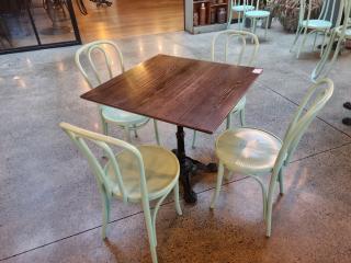 Cafe Table and 4 x Chairs