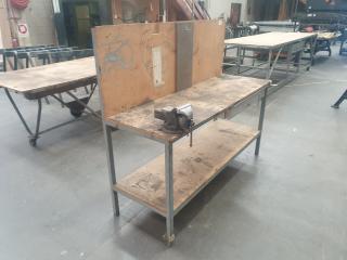 Steel Framed Workbench with Vice