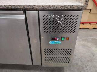Forcar Granite Topped Stainless Steel Refrigerated Counter Cabinet