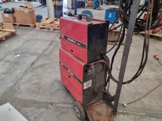 Lincoln Electric Redi Mig 325R 3-Phase Welder W 4D Wire Feeder Remote