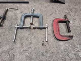 Assortment of Workbench Clamps/Securing Equipment