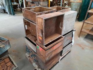 Pallet of Assorted Wooden Crates