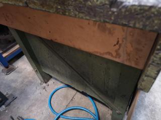 Vintage Heavy Wood Workshop Workbench w/ Record Vice