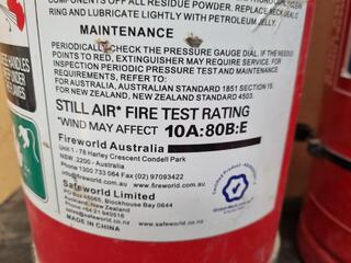 7x Assorted Powder Fire Extinguishers